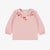 T-shirt rose pâle manches longues avec col rond en jersey extensible, bébé || Long-sleeved light pink t-shirt with round neck in stretch jersey, baby